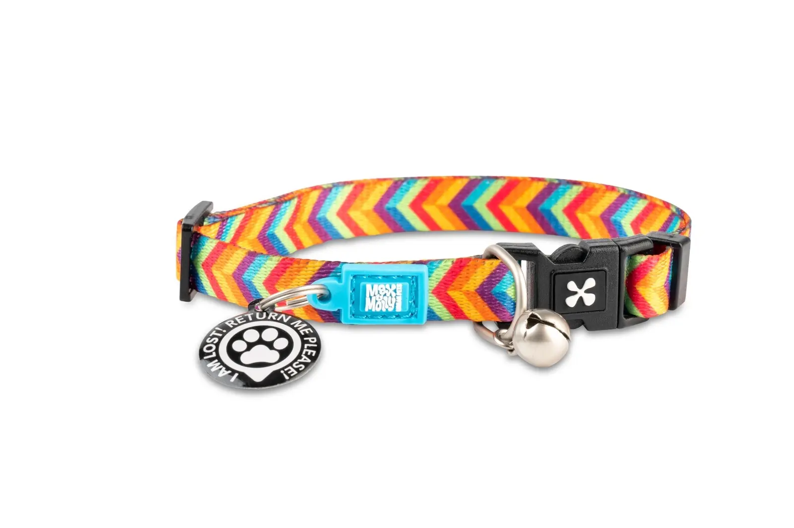 Zgarda inteligenta pentru pisici cu incuietoare de siguranta si sistem QR pentru localizare Max & Molly Smart ID, Summertime