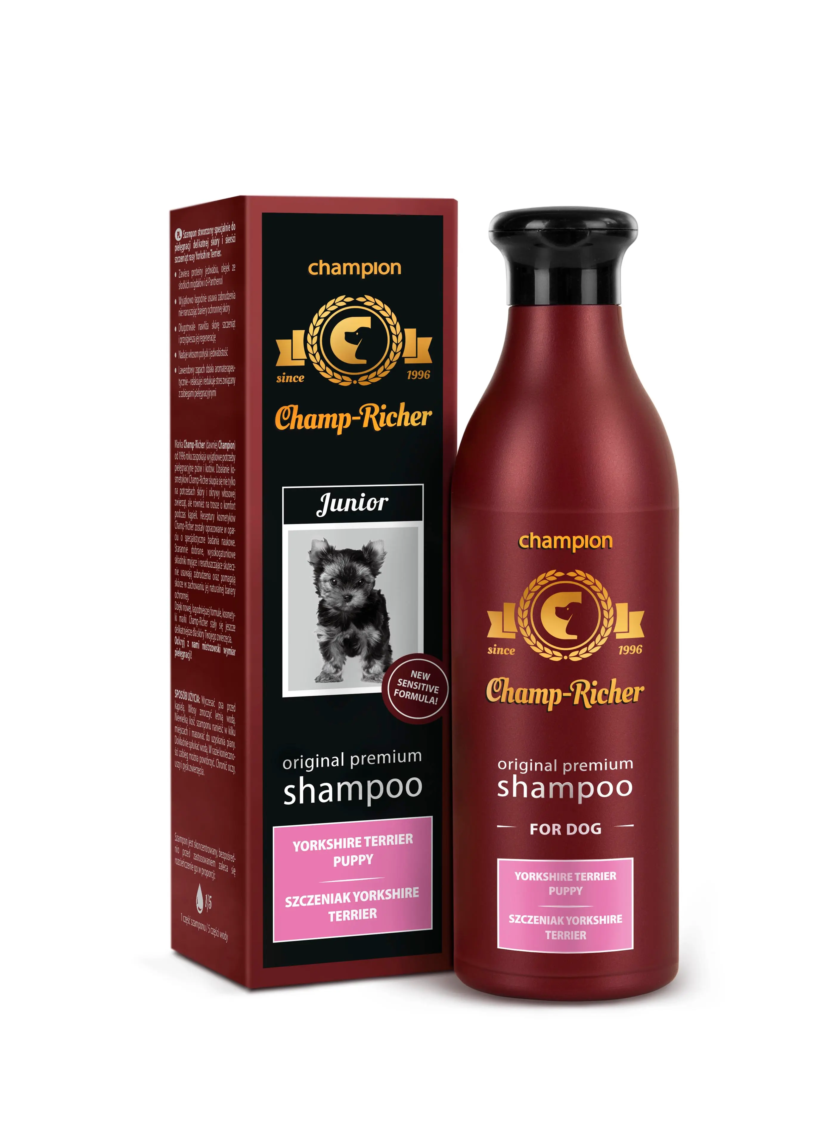 Sampon CHAMP RICHER pentru CATELUSI Yorkshire Terrier, 250 ml
