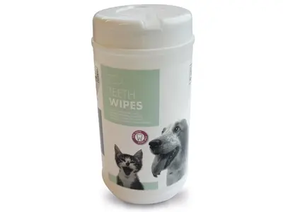 Servetele pentru igiena dintilor Teeth Wipes M-PETS, 18x20,5 cm, 40 buc