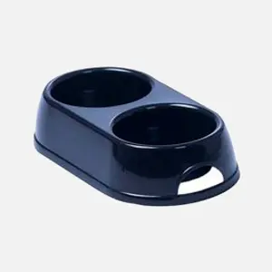 Castron plastic dublu caine 2X0.23L blue