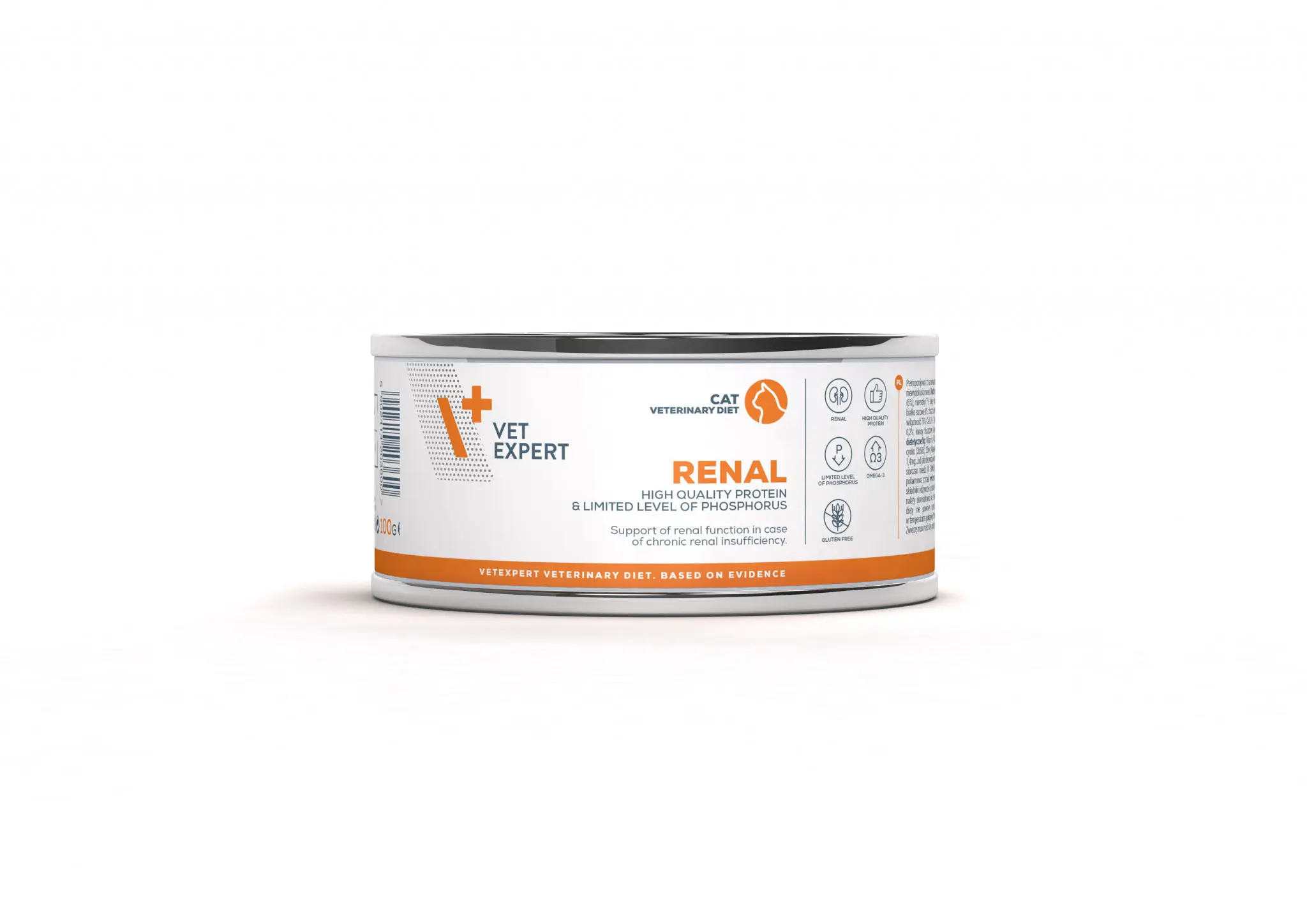 Hrana dietetica pentru pisici cu afectiuni renale cronice Vet Expert Renal Cat, conserva, 8 x 100 g