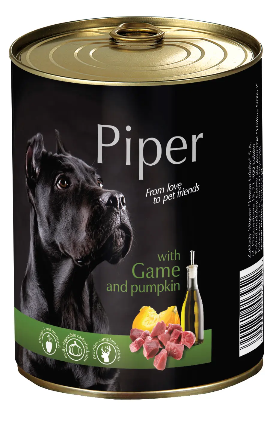 Hrana umeda Piper Adult, Vanat si Dovleac, Pachet 6 X 400 g