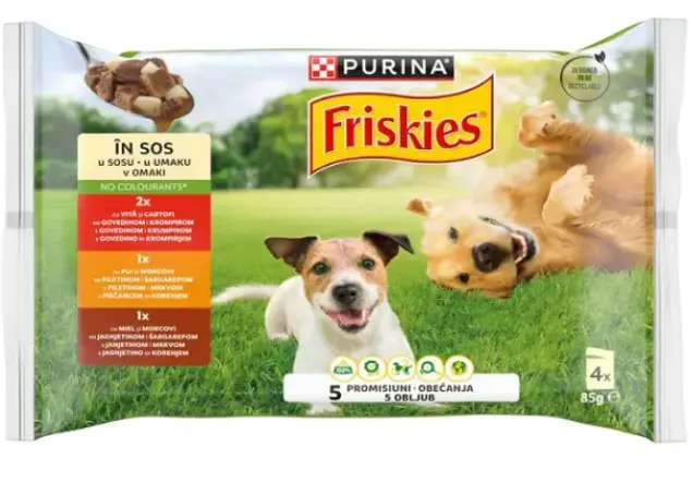 Friskies Dog Plic Vita&amp;Pui&amp;Miel 4X100 g