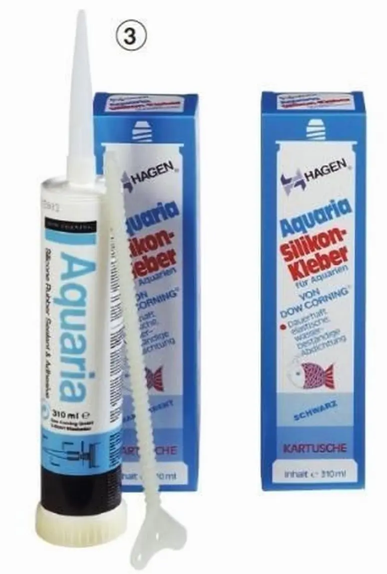 Hagen Silicon Aquaria Negru 310 ml A11263