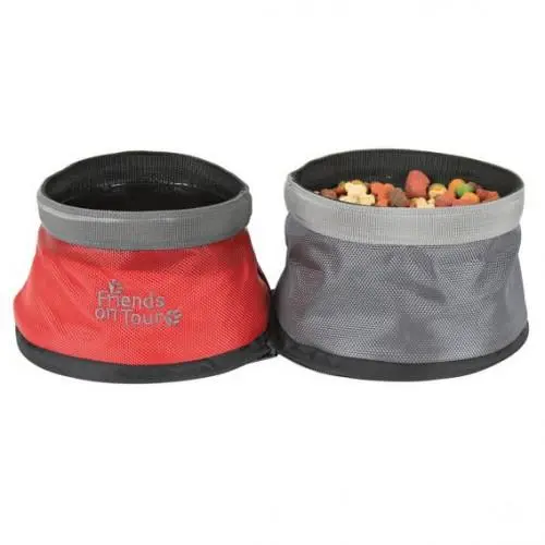 Trixie Hranitor Dublu Pt.Calatorie 1.1L/1.4L Rosu/Gri