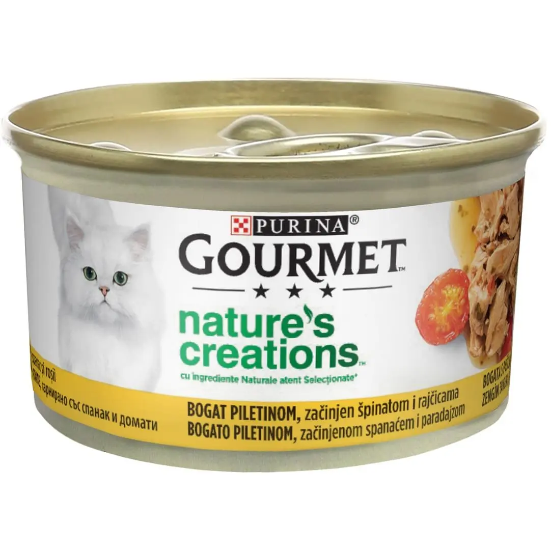 Gourmet Nature`s Creation Pui/Rosii/Spanac 85 g