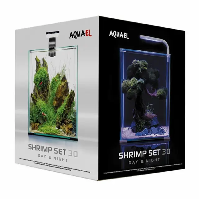 Aquael Acvariu Shrimp Smart Day & Night 30 L Negru