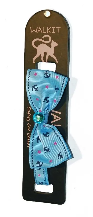 Walkit Zgarda Pisica Bow Tie 1.0 X 32 cm Albastru