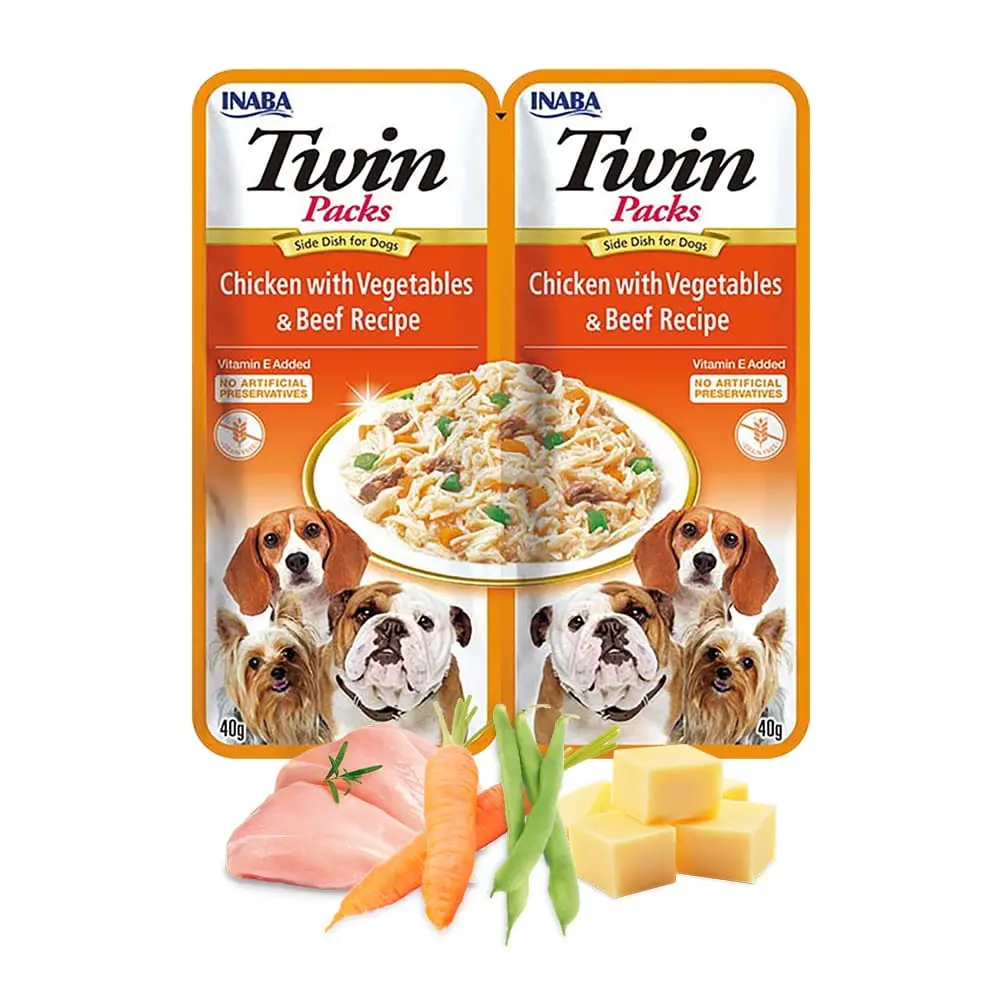 Churu Dog Twin Pui cu Legume si Vita in Supa de Pui