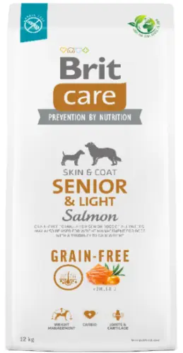 Brit Care Dog Grain-Free Senior & Light Somon - 1-kg