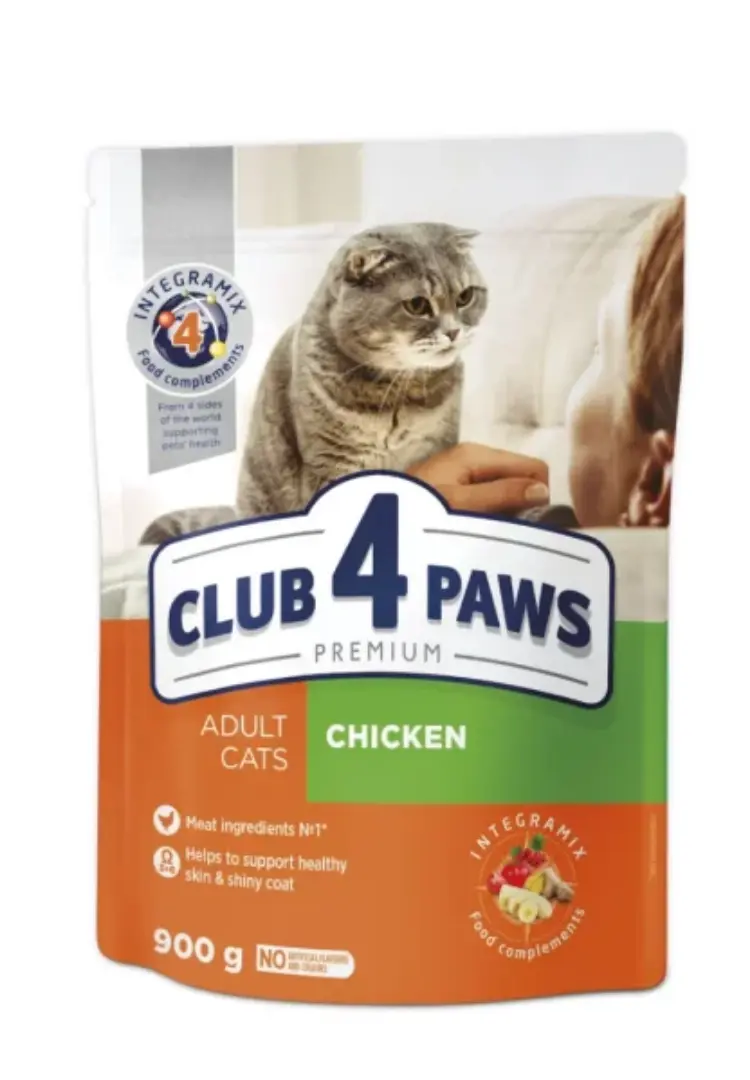 Club 4 Paws Pisica Adult Pui 900 g
