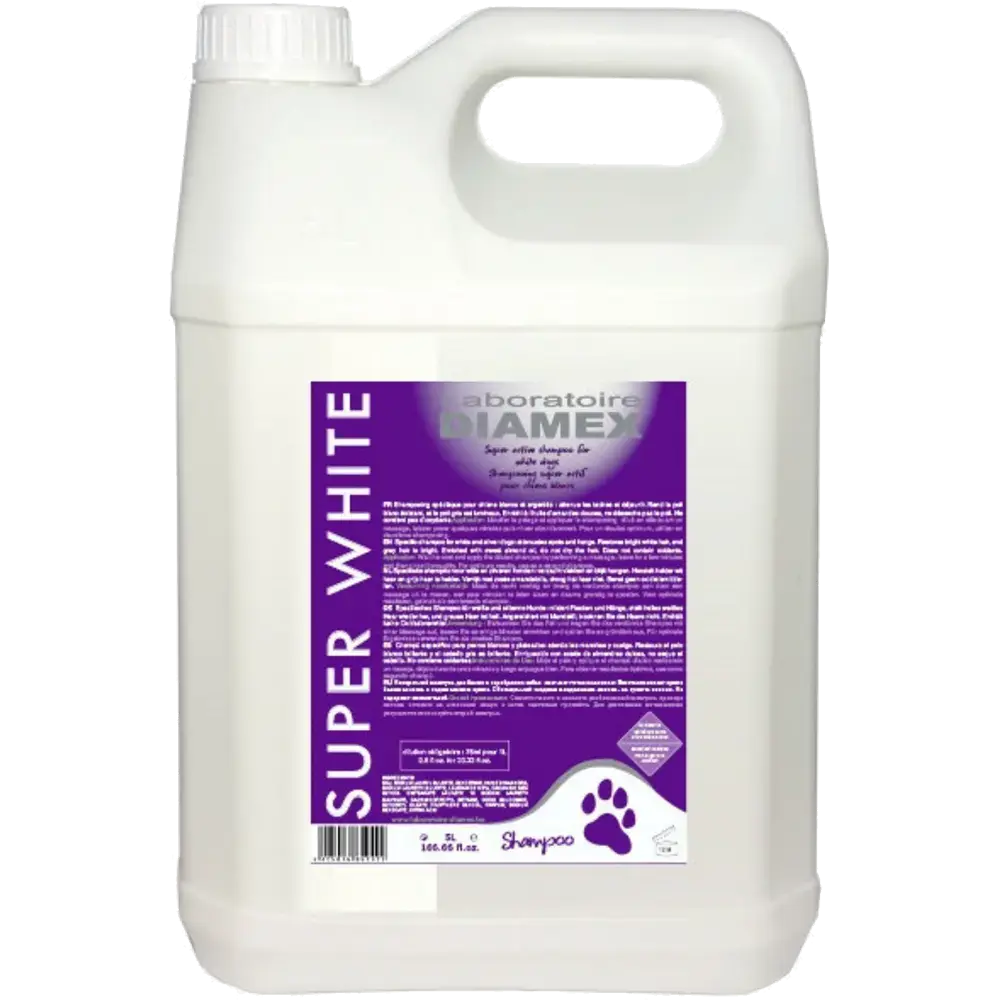 Sampon pentru caini albi Diamex Super White - 5 lt