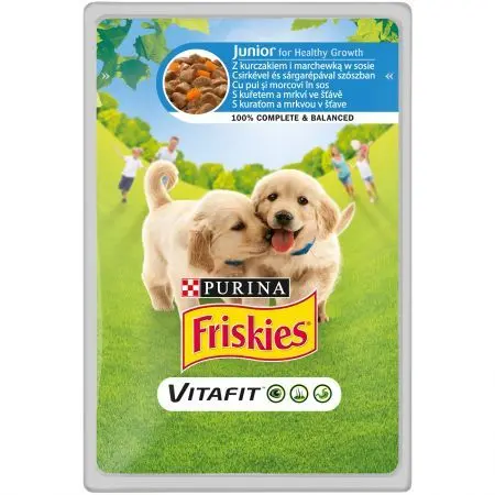 Friskies Dog Plic Junior Pui/Morcovi100 g