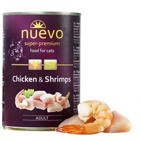 Nuevo Cat Cons Pui/Creveti 400 g