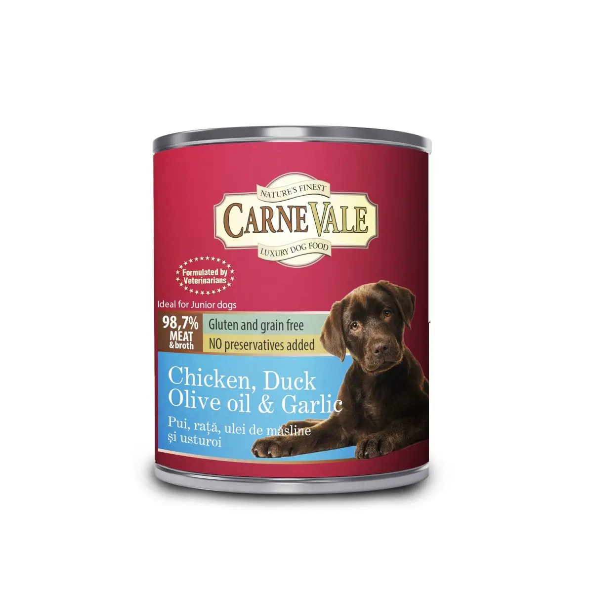 Carnevale Dog Cons Junior Pui/Rata/Usturoi/Ulei Masline 800 g
