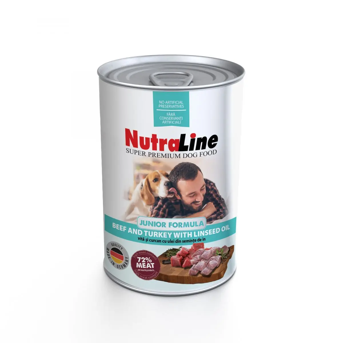 Nutraline Dog Conserva Junior Vita/Curcan Ulei de In 800 g