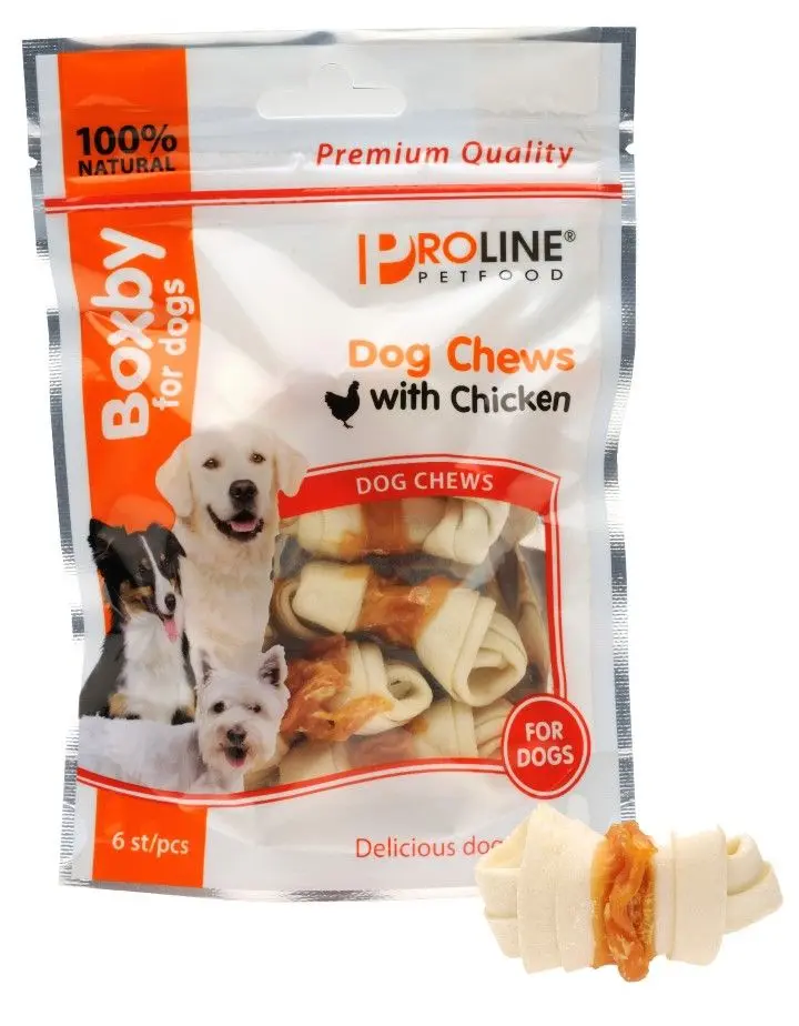 Proline Snacks Caine Boxby Chews Pui 6 buc