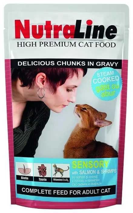 Nutraline Cat Plic Sensory Somon/Creveti 100 g