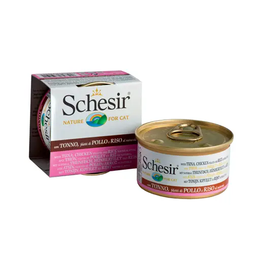 Schesir Pisica Ton/Pui/Orez 85 g