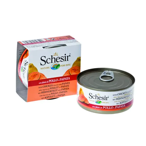 Schesir Cons Caine Fructe Pui/Papaya 150 g