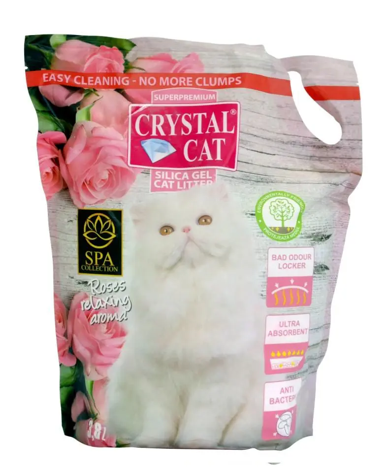 Crystal Cat Nisip Silicatic Trandafir 7.6 l