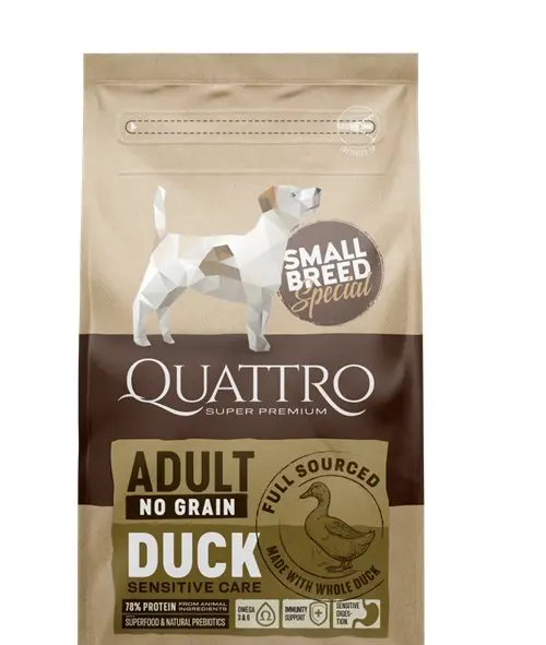Quattro Dog Small Breed No Grain Adult Rata 1.5 kg
