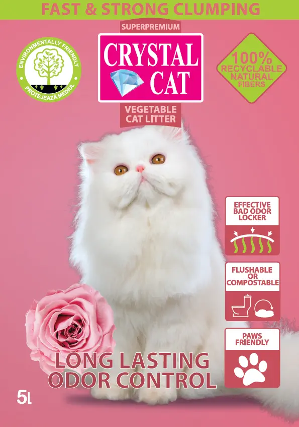 Crystal Cat Asternut Vegetal Tofu Trandafir 5 L