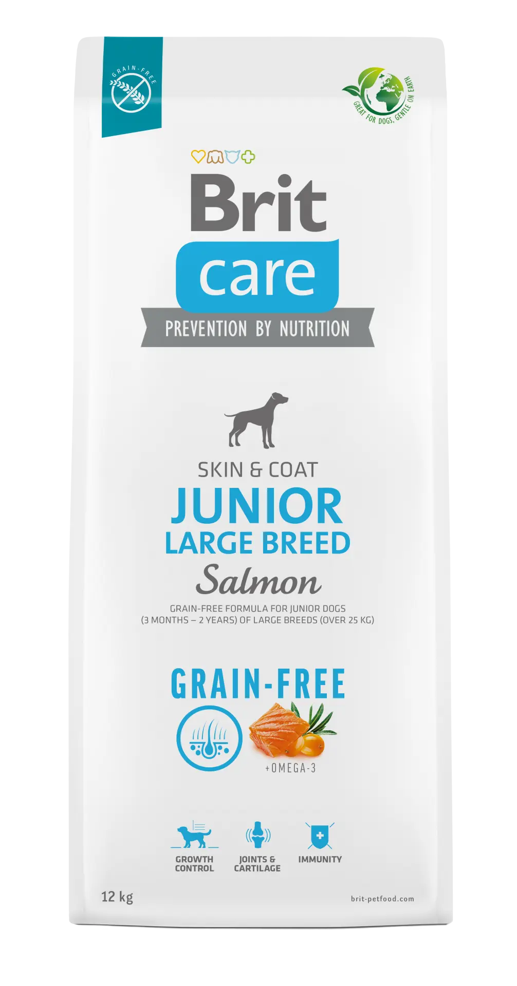 Brit Care Dog Grain-Free Junior Large Breed Somon - 3-kg