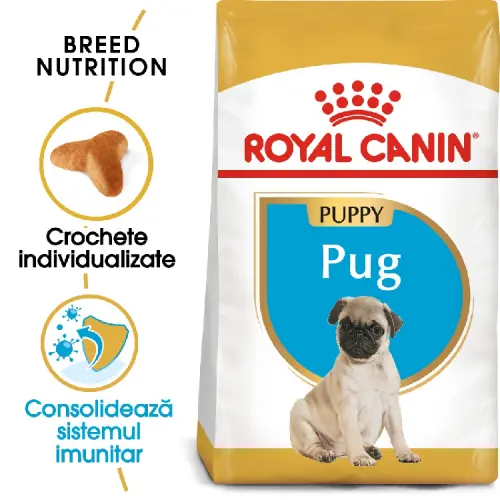 Royal Canin Pug Junior, hrana uscata pentru caini, 1,5kg