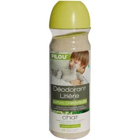 Deodorant pentru litiera, caprifoi, Pilou, 750 gr