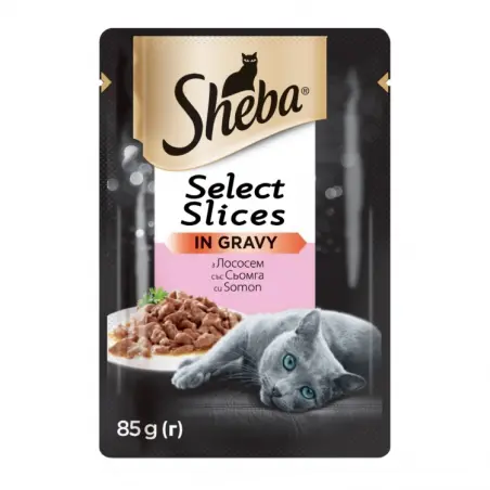 Sheba Select Slices, hrana umeda pentru pisici, Somon, 85 gr
