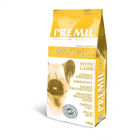 Premil Maxi Plus, hrana uscata pentru caini, 15 kg