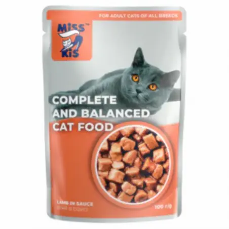 Miss Kis, hrana umeda pentru pisici, miel in sos, 100 g