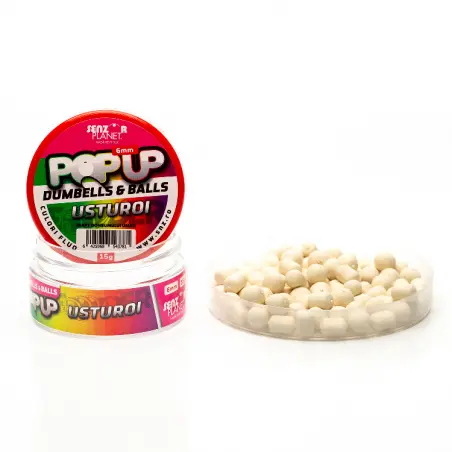 Senzor Planet, pop-up dumbells & balls, usturoi alb, 6 mm, 15 g