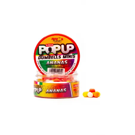 Senzor Planet, pop-up dumbells minis, ananas, mix culori, 4-5 mm, 10 g