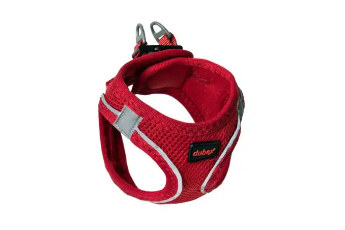 4DOG ham pentru caini rosu, reglabil 44–48 cm, marimea M