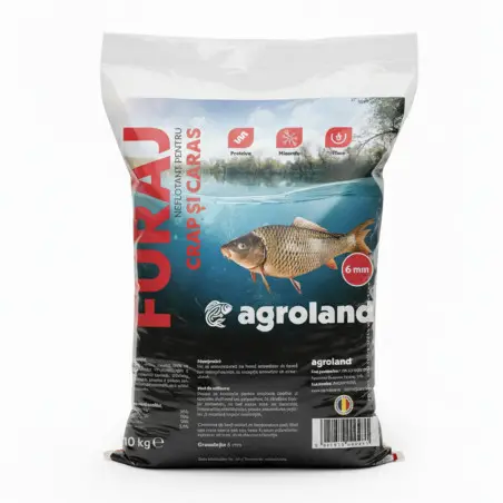 Furaj Neflotant pentru crap si caras (extrudat), 10 kg
