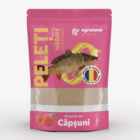 Peleti Premium pentru crap si caras, 1 kg, capsuni