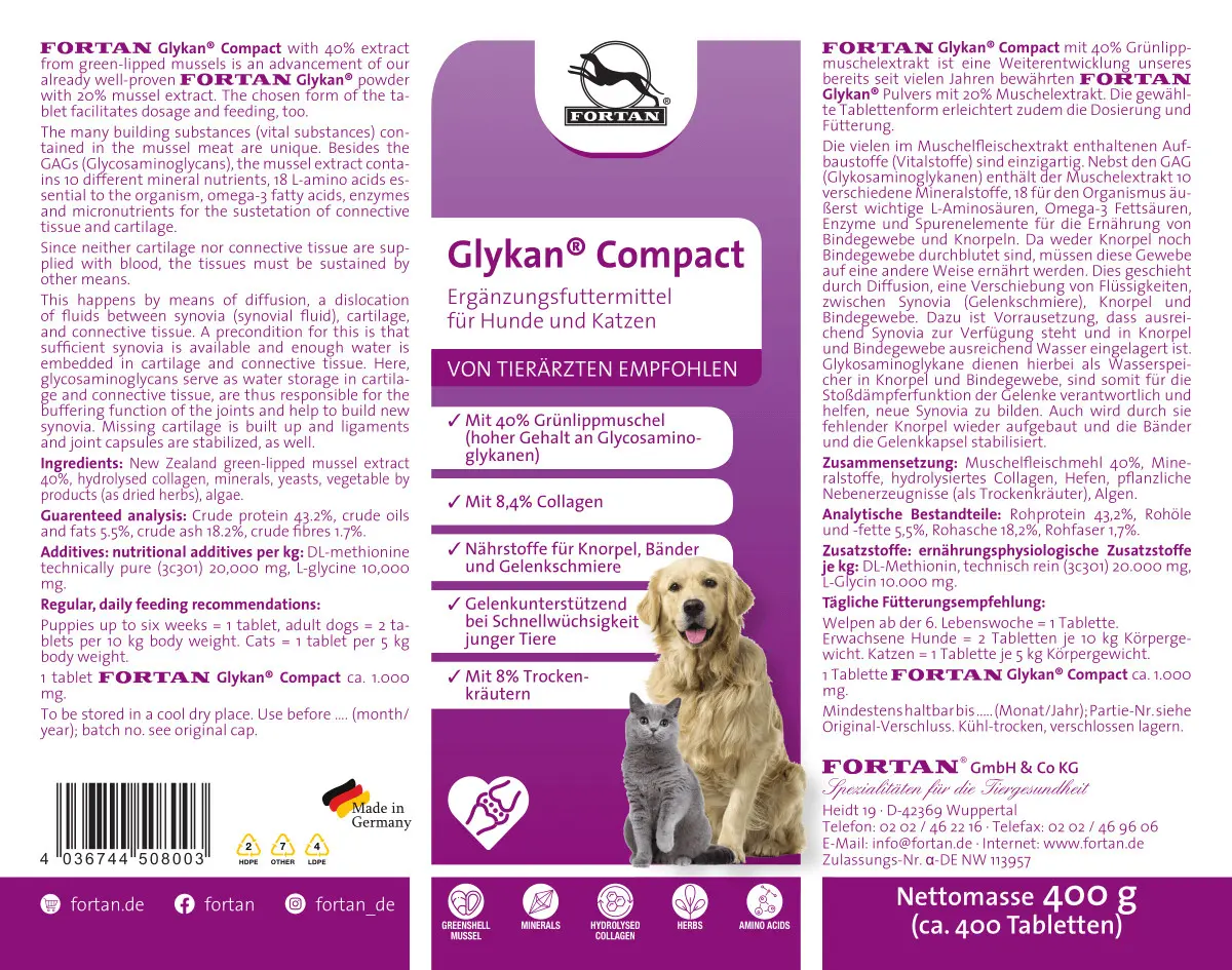 Fortan Glykan Compact, 400 tablete - Image 3