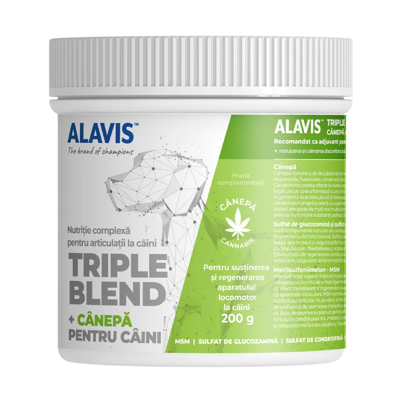 ALAVIS Triple Blend + Canepa, 200 grame (Data expirare produs: 30.07.2026)