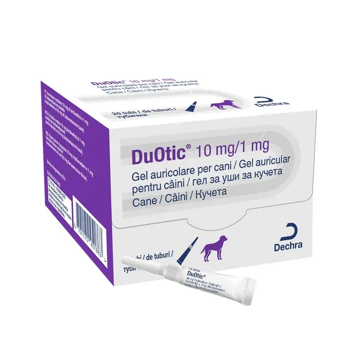 Duotic, gel auricular caini, 10 mg/1 mg