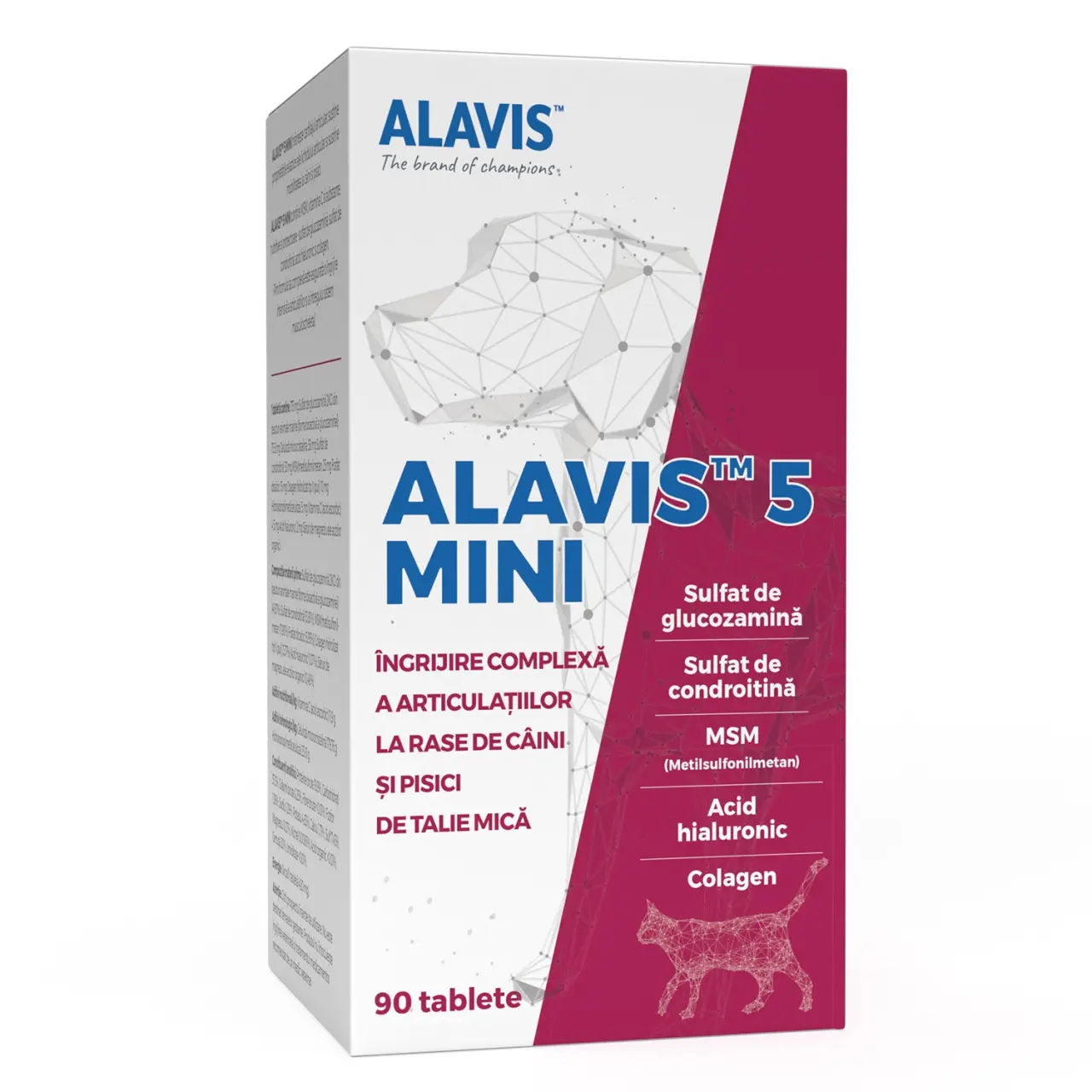 ALAVIS 5 MINI, Caini talie mica si Pisici, 90 tablete