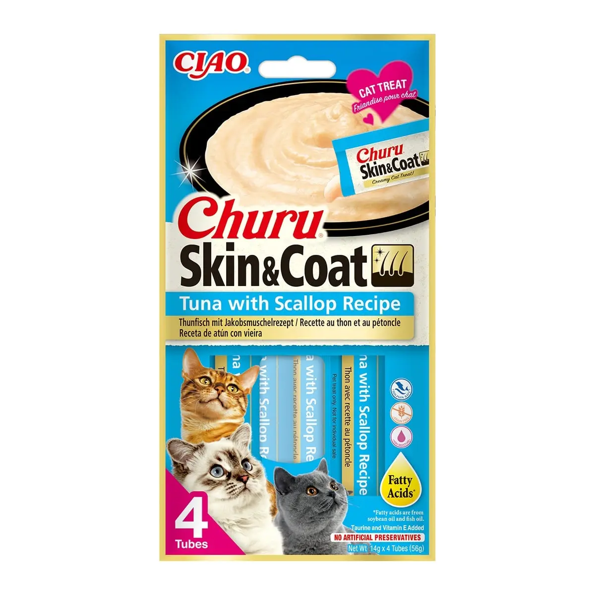 Churu Skin & Coat Pisica, 4x14 grame - Image 4