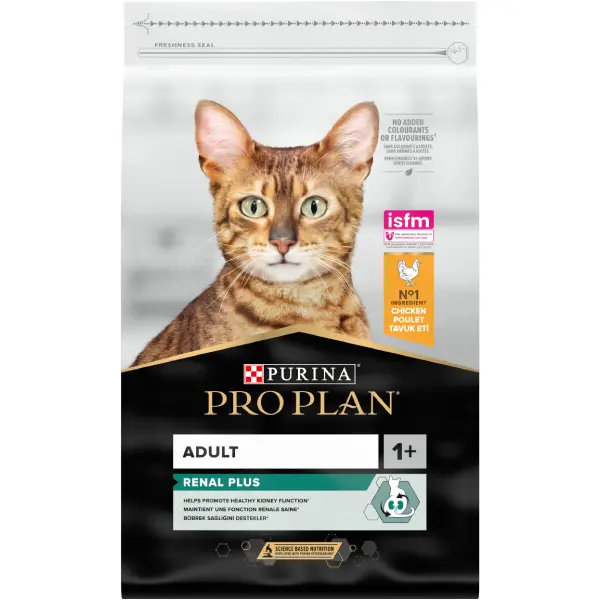 PRO PLAN ® RENAL PLUS Adult 1+, bogat in pui, hrana uscata pentru pisici, 10 kg