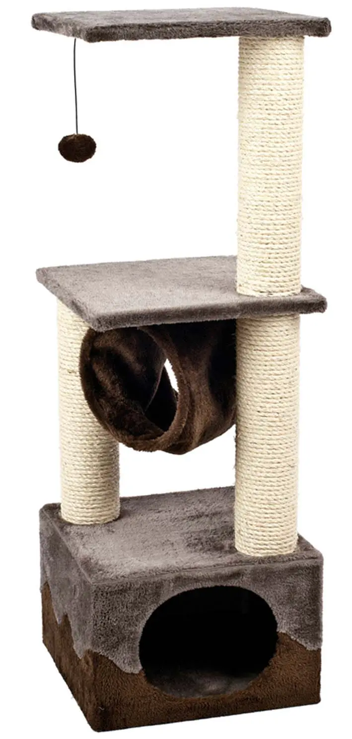 FLAMINGO Suport pentru ascutit ghearele, Kangri 5, Gri/Maro, 35x35x102cm