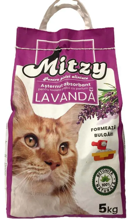 MITZY Nisip pentru pisici, cu aroma de lavanda 5,5 L, 5kg
