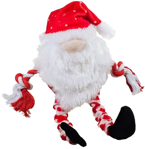 NOBBY Jucarie pentru caini Elf, din plus, cu sfoara, Xmas, ed. Craciun, 43 cm