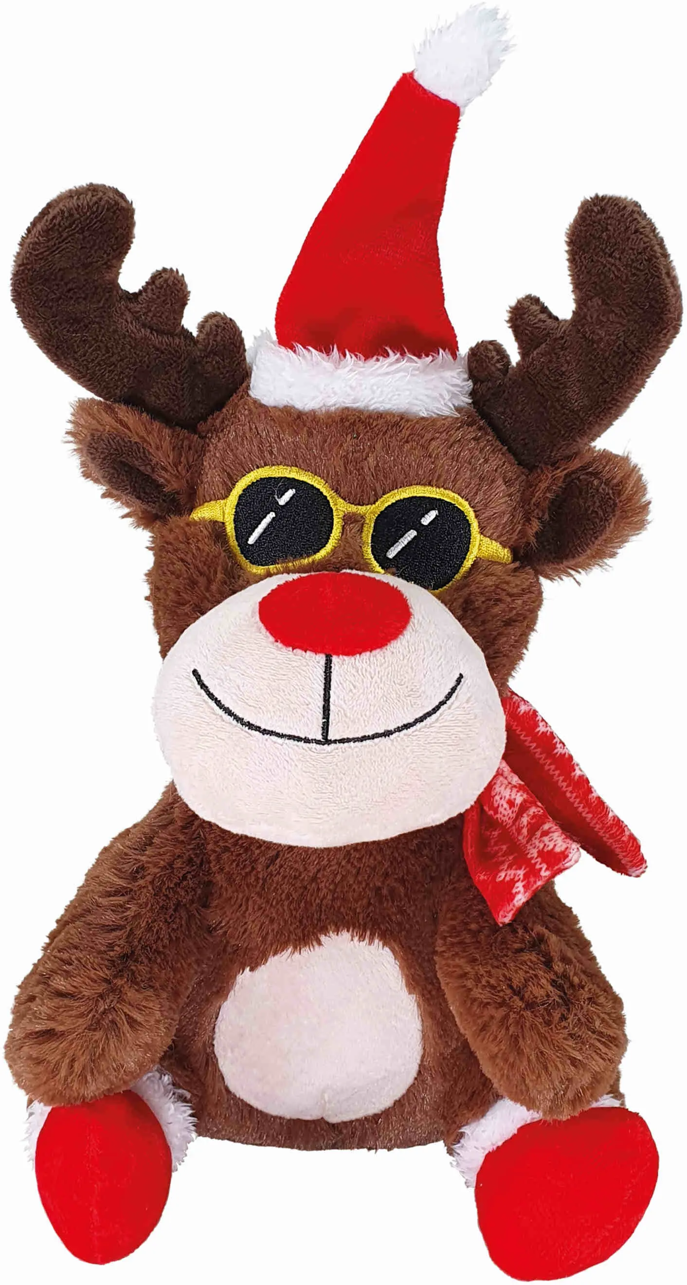 NOBBY Jucarie pt caini Ren, din plus, ed. Craciun, 31 cm