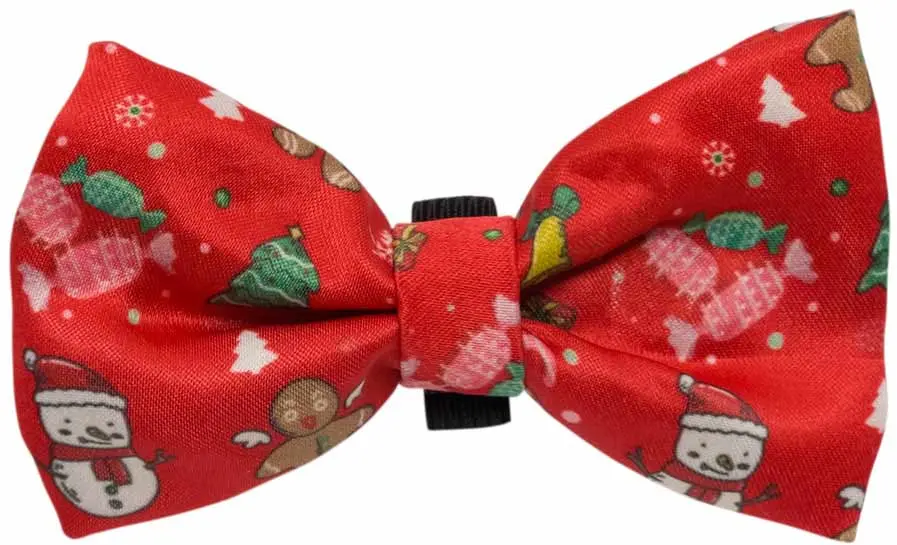 NOBBY Papion pentru caini, cu lumini LED, ed. Craciun, 10x6 cm