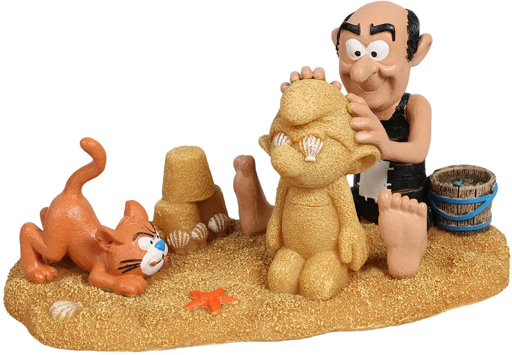 OUTLET STRUMFI Decoratiune pentru acvarii, Gargamel si Azrael, 17,7x9,3x9,4cm